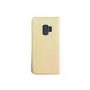 amahousse Housse Galaxy S9 folio doré texturé fermeture aimantée