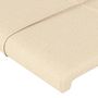 Voir la diapositive 5 : VIDAXL Tete de lit avec oreilles Creme 147x23x118/128 cm Tissu