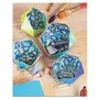  Coffret DIY origami - 4 Vide-poches - Fleurs bleues
