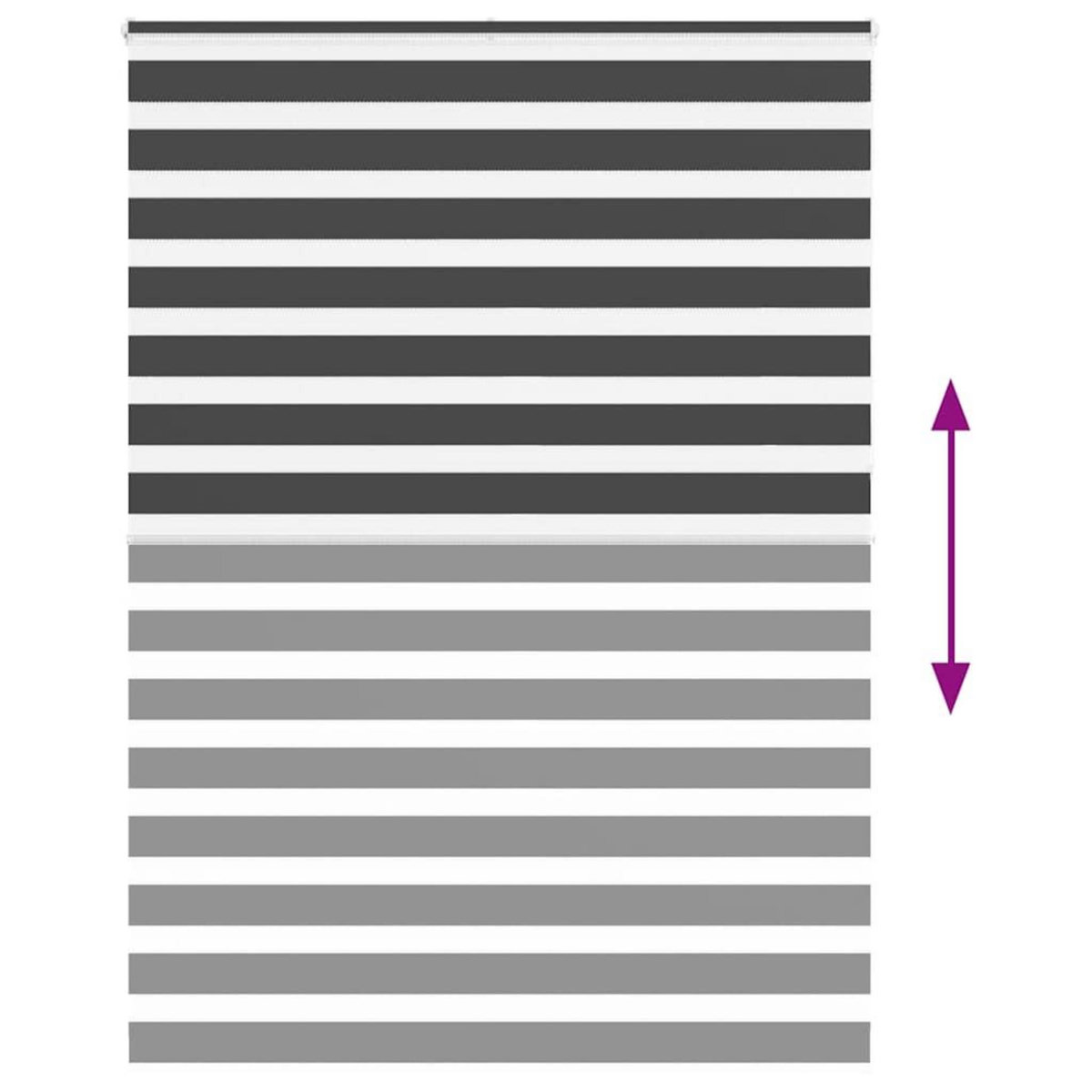 VIDAXL Store zebre noir 155x230 cm largeur du tissu 150,9 cm polyester