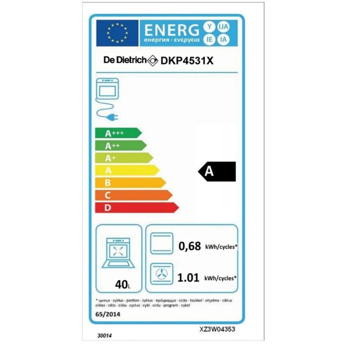 De Dietrich Four encastrable De Dietrich DKP4531X COMPACT