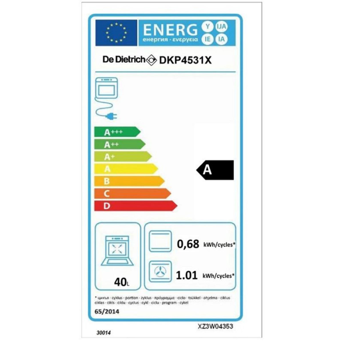 De Dietrich Four encastrable De Dietrich DKP4531X COMPACT