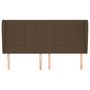 Voir la diapositive 3 : VIDAXL Tete de lit avec oreilles Marron fonce 203x23x118/128 cm Tissu