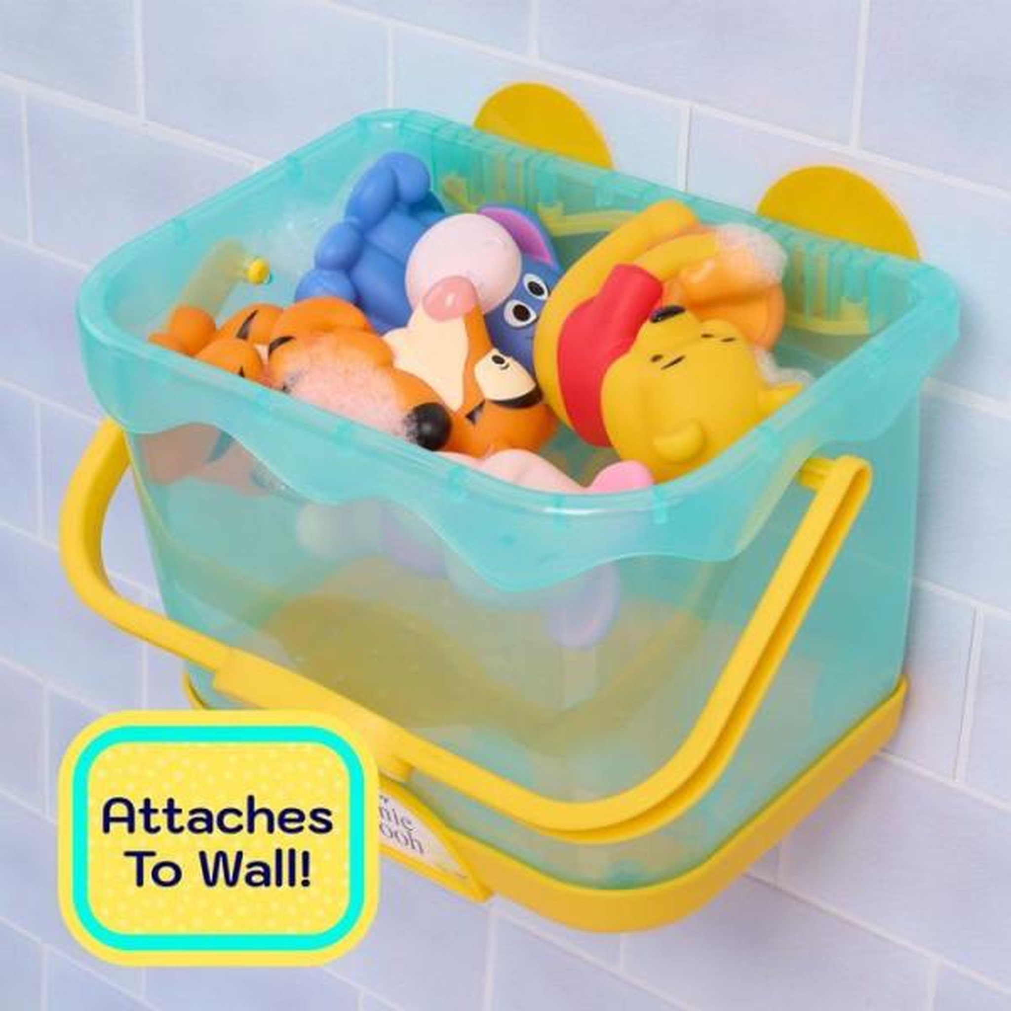 Voir la diapositive 2 : DISNEY Jouets de bain - DISNEY Winnie l'Ourson - 5 figurines - Panier de rangement - 12 cm
