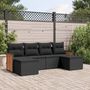 Voir la diapositive 1 : VIDAXL Salon de jardin 6 pcs avec coussins noir resine tressee