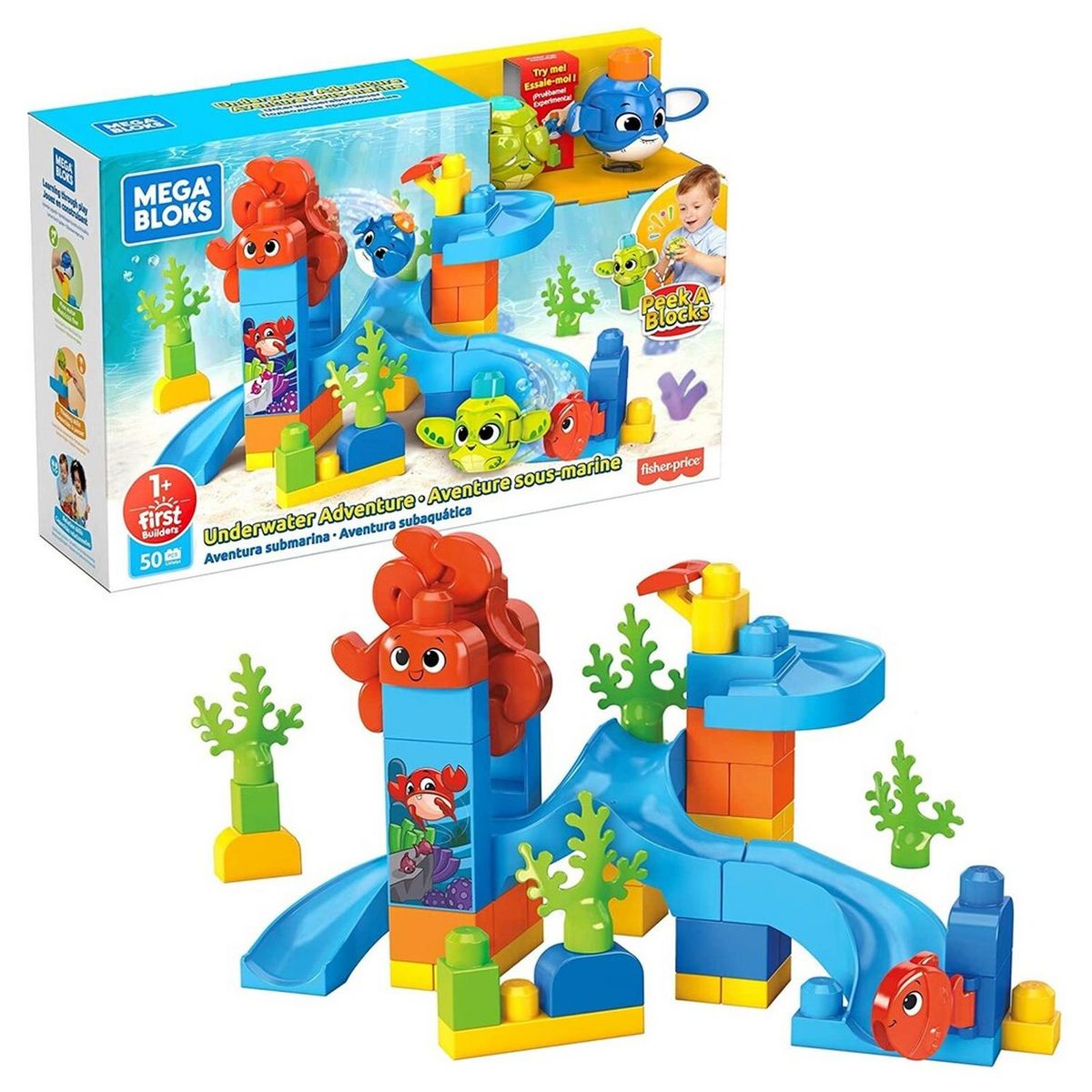 MEGA Mega Bloks - Peek a Block Aventure Sous Marine - Briques de Construction