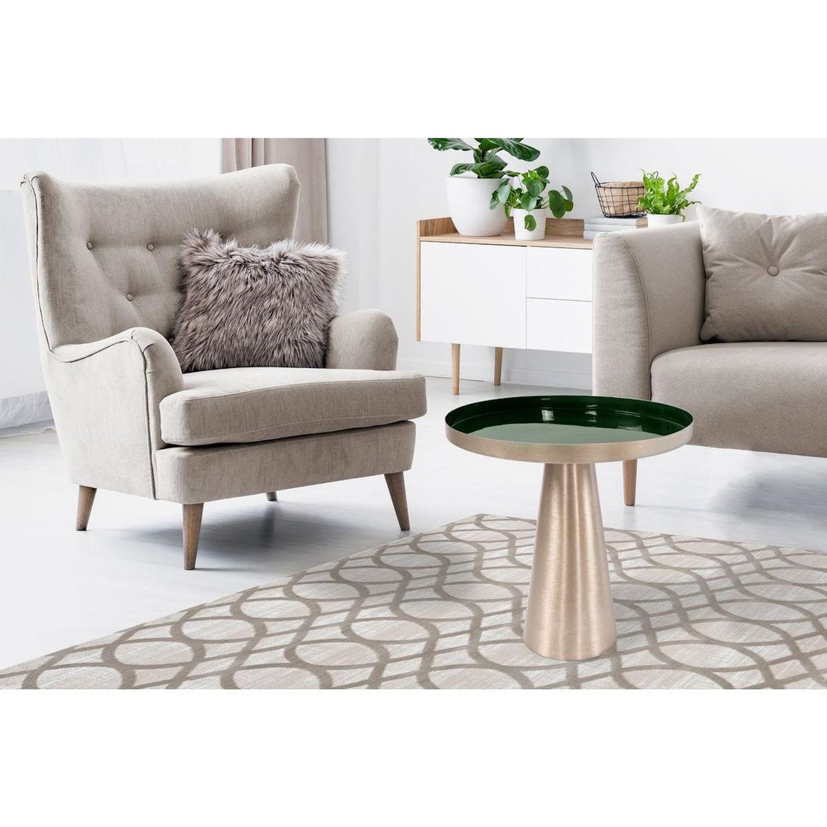 Paris Prix Table d'Appoint Design  Morrison  45cm Vert