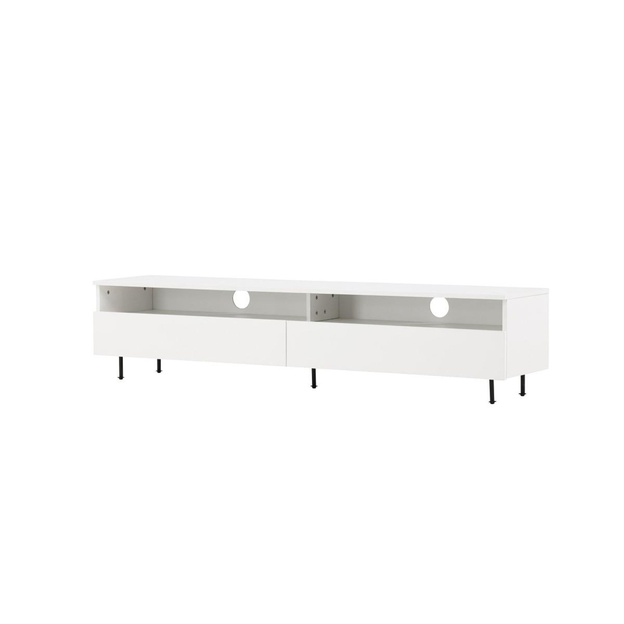Voir la diapositive 5 : Paris Prix Meuble tv 2 tiroirs  navarra  180cm blanc