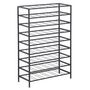 Voir la diapositive 1 : HOMCOM Étagère à vin rack pour bouteilles range-bouteilles capacité 54 bouteilles dim. 63L x 25l x 91H cm métal noir