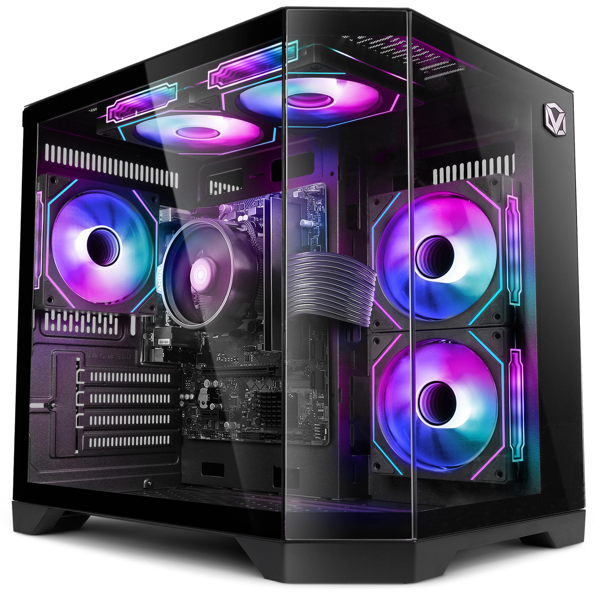 VIBOX PC Gamer - Ryzen 3 3200G, Graphiques intégrés, 16 Go RAM, 500 Go SSD, Linux, WiFi