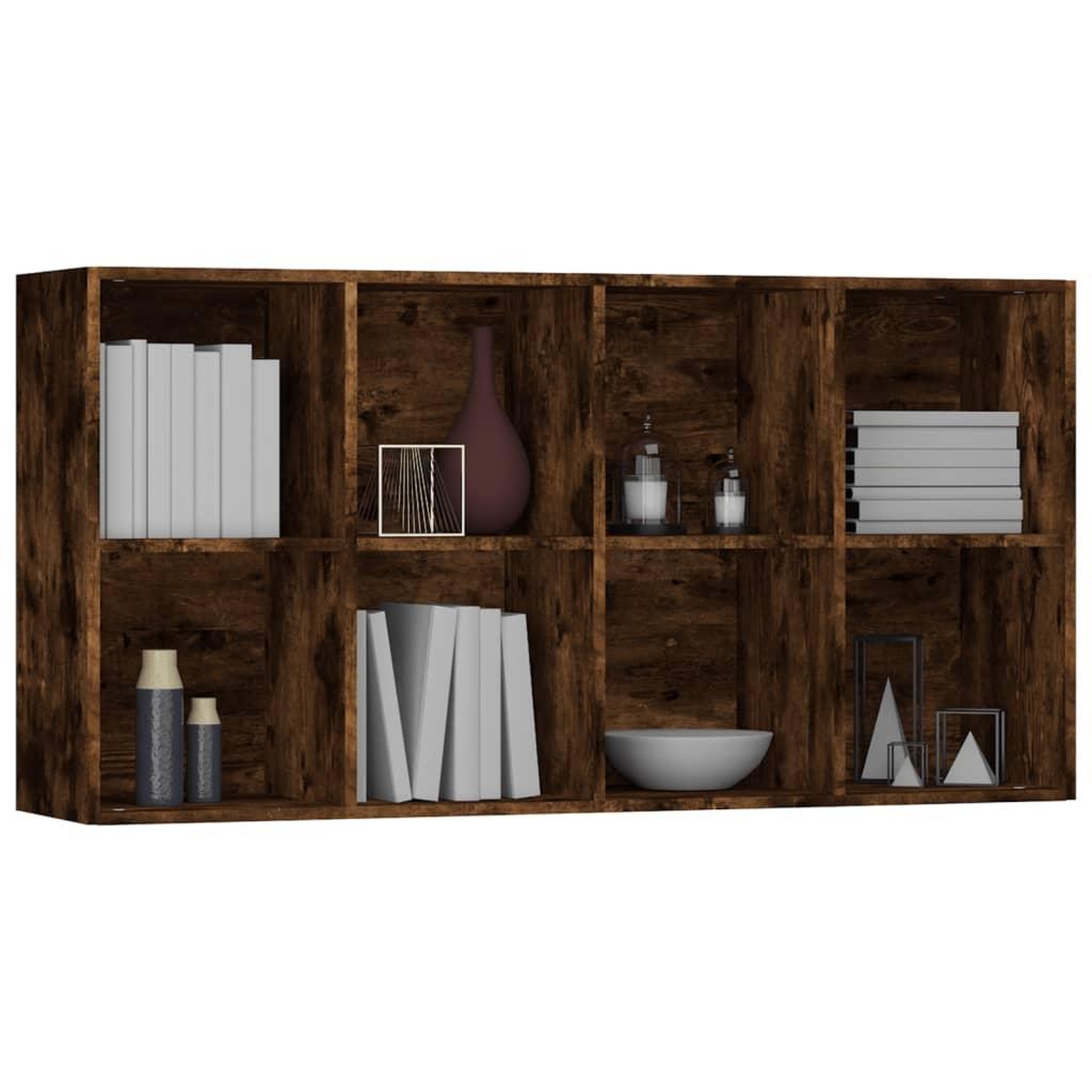 Voir la diapositive 4 : VIDAXL Bibliotheque/Buffet Chene fume 66x30x130 cm Bois d'ingenierie