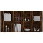 Voir la diapositive 4 : VIDAXL Bibliotheque/Buffet Chene fume 66x30x130 cm Bois d'ingenierie