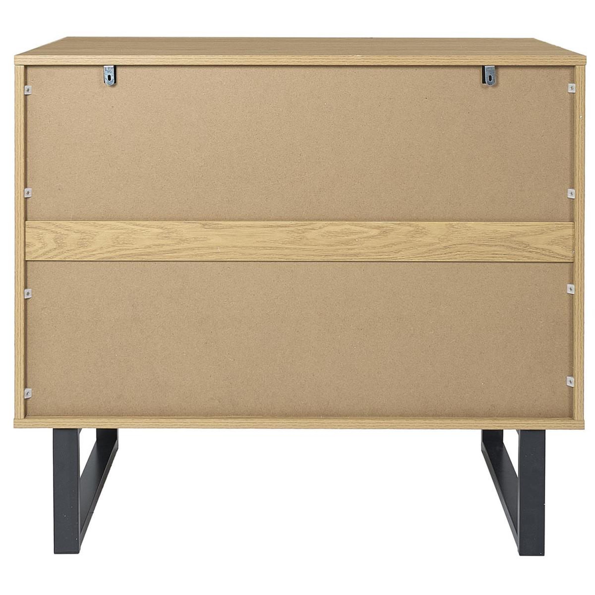 Voir la diapositive 6 : The Home Deco Factory Commode 3 tiroirs  calypso  90cm marron