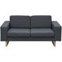 Voir la diapositive 2 : VIDAXL Canape a 2 places Tissu Gris fonce