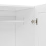 Voir la diapositive 6 : ID MARKET Armoire 4 portes VITO blanc penderie 160 cm avec 2 tiroirs et étagères