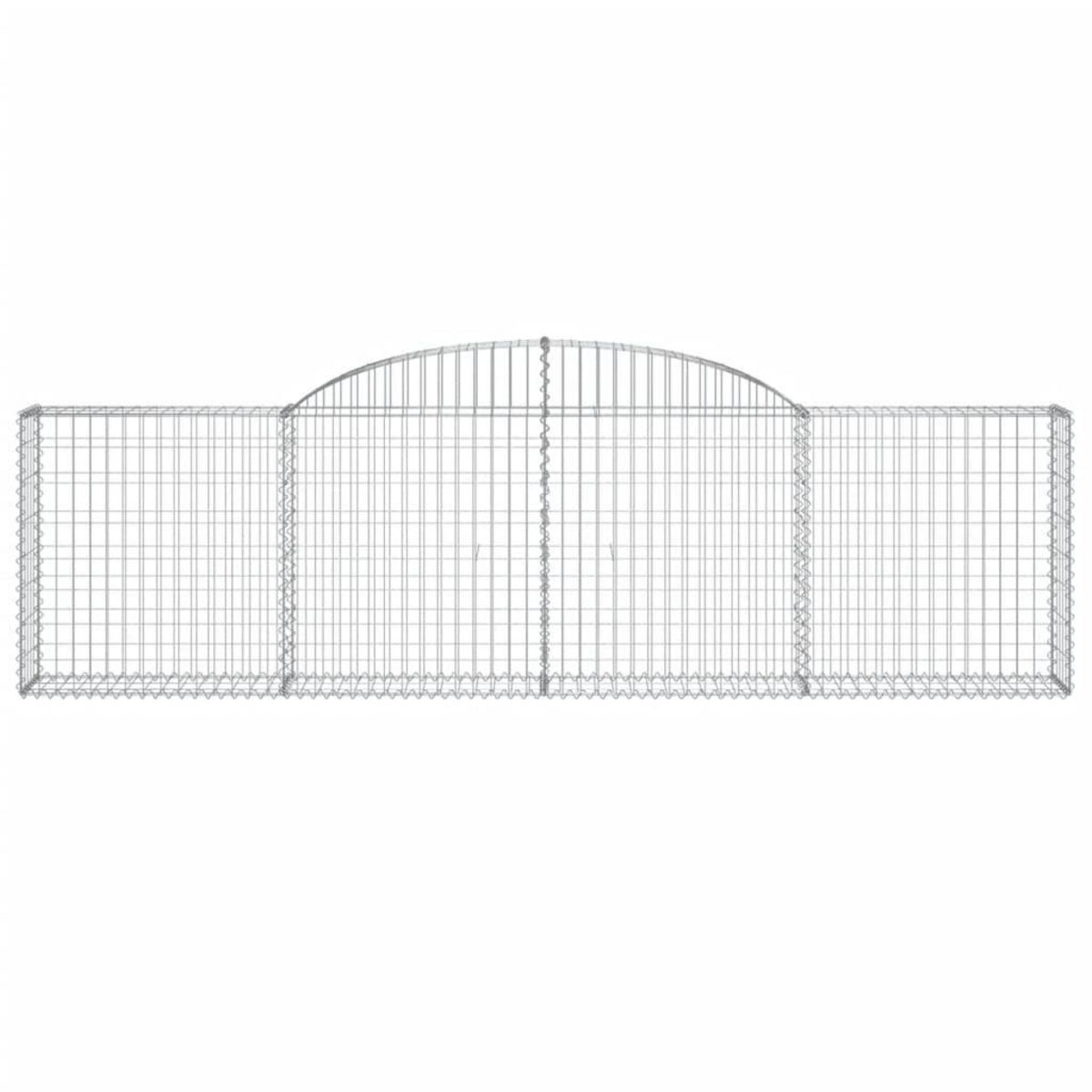 VIDAXL Paniers a gabions arques 4 pcs 300x30x80/100 cm fer galvanise