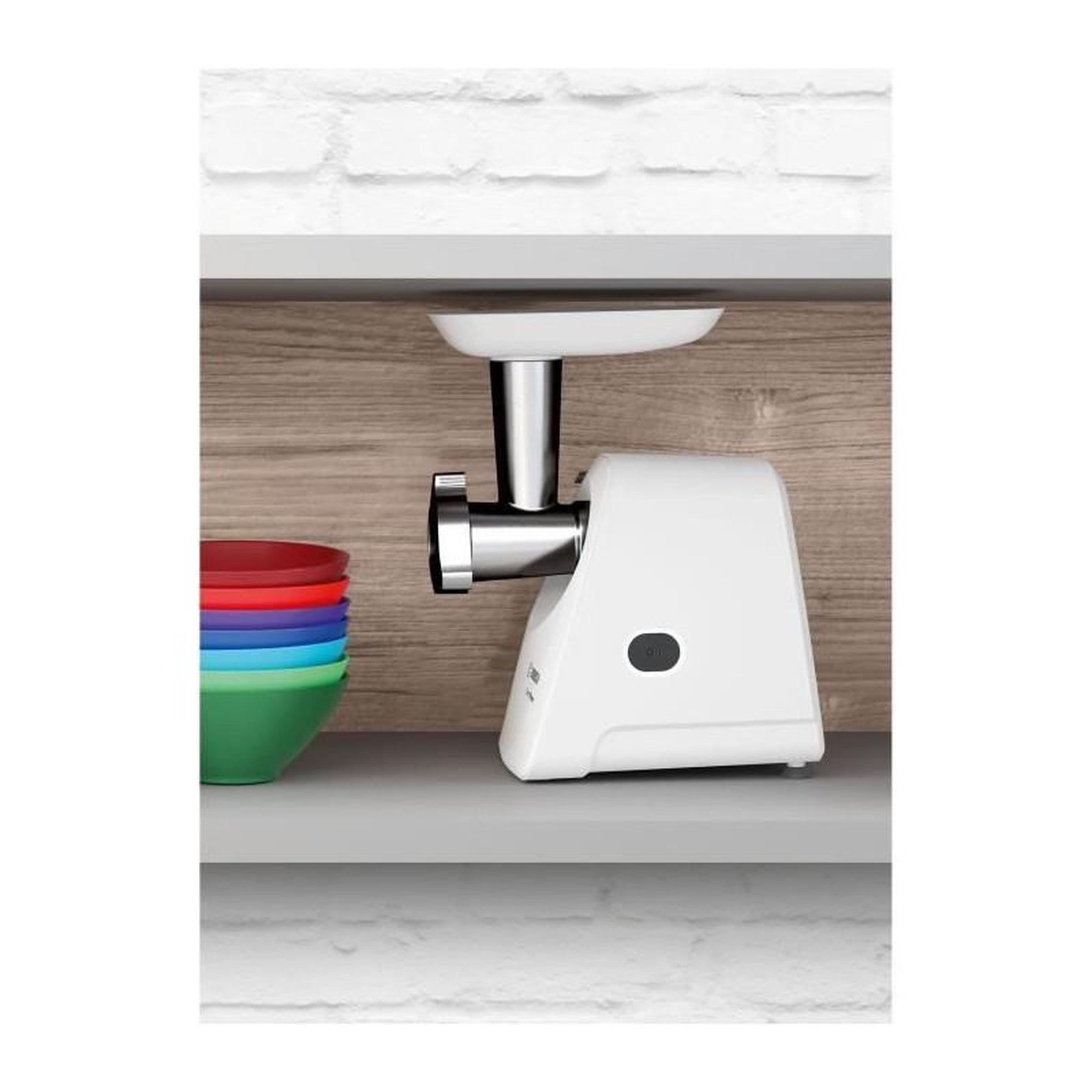Voir la diapositive 4 : BOSCH Hachoir a viande SmartPower - BOSCH - MFW2520W - 2 grilles de hachoir - Garnisseur de saucisses - Blanc