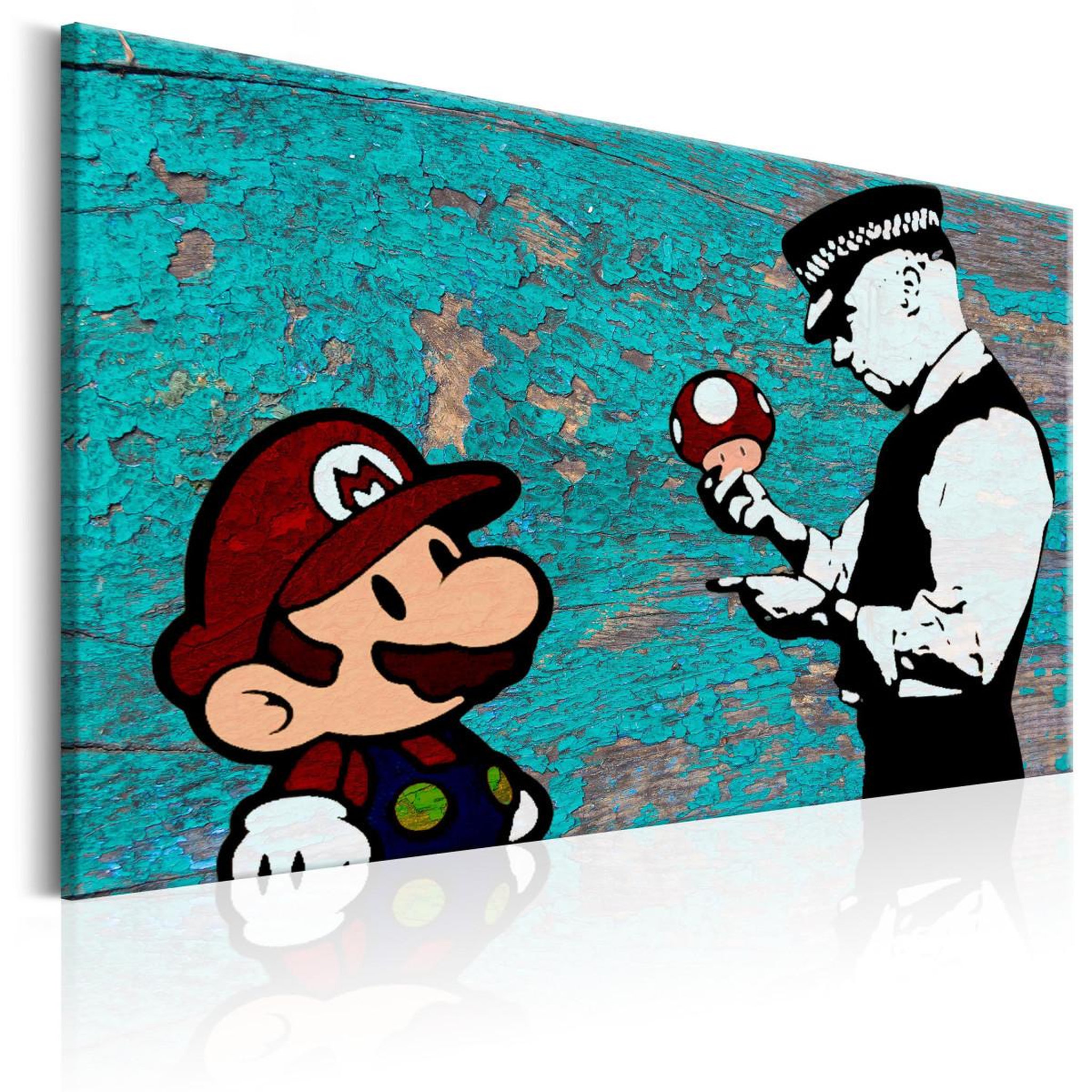 Paris Prix Tableau imprimé  banksy - on wood. Coloris disponibles : Multicolore