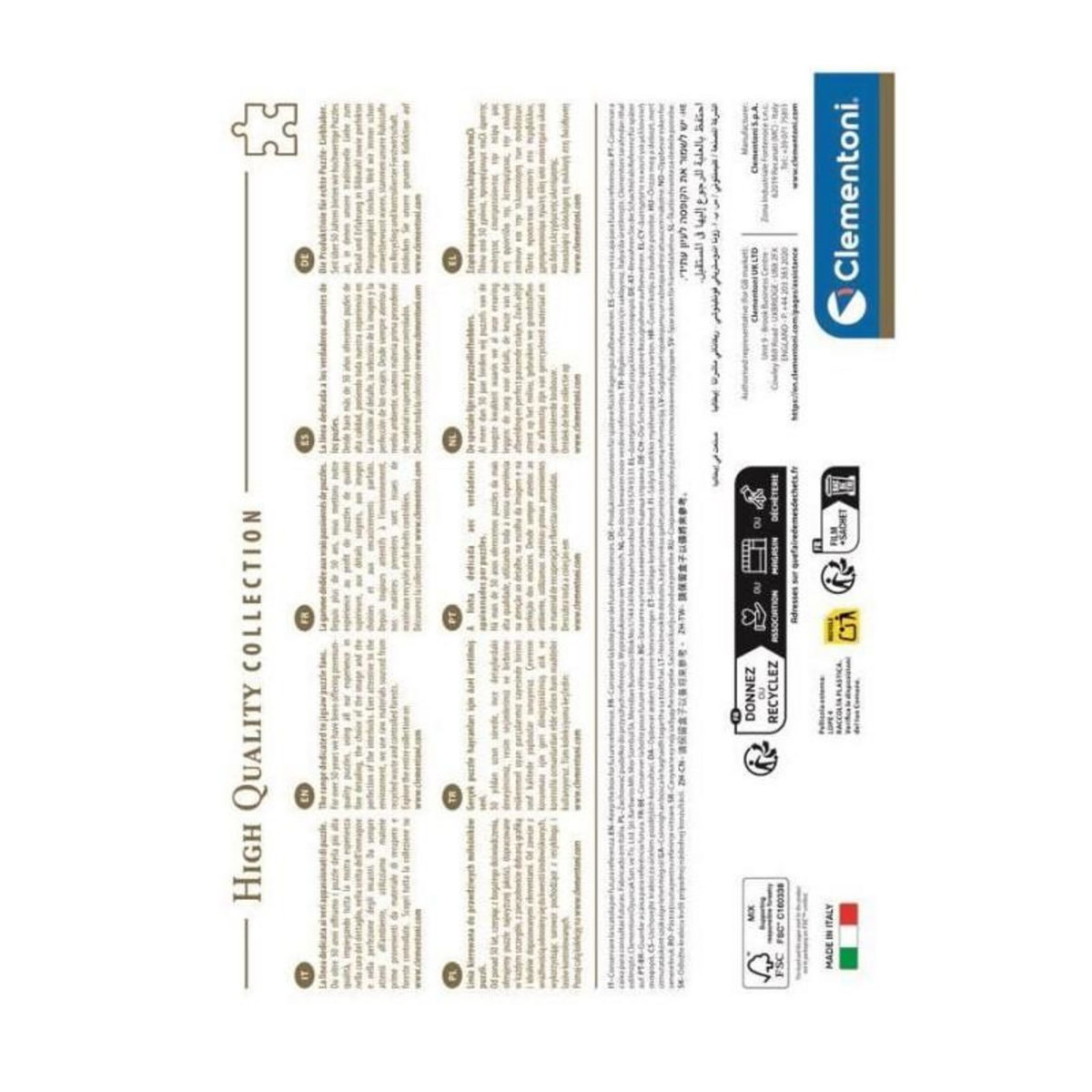 CLEMENTONI Puzzle 1000 pièces Compact Sunday at the Beach – Puzzle adulte – Clementoni