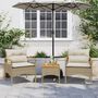 Voir la diapositive 3 : VIDAXL Salon de jardin avec coussins 3 pcs beige resine tressee