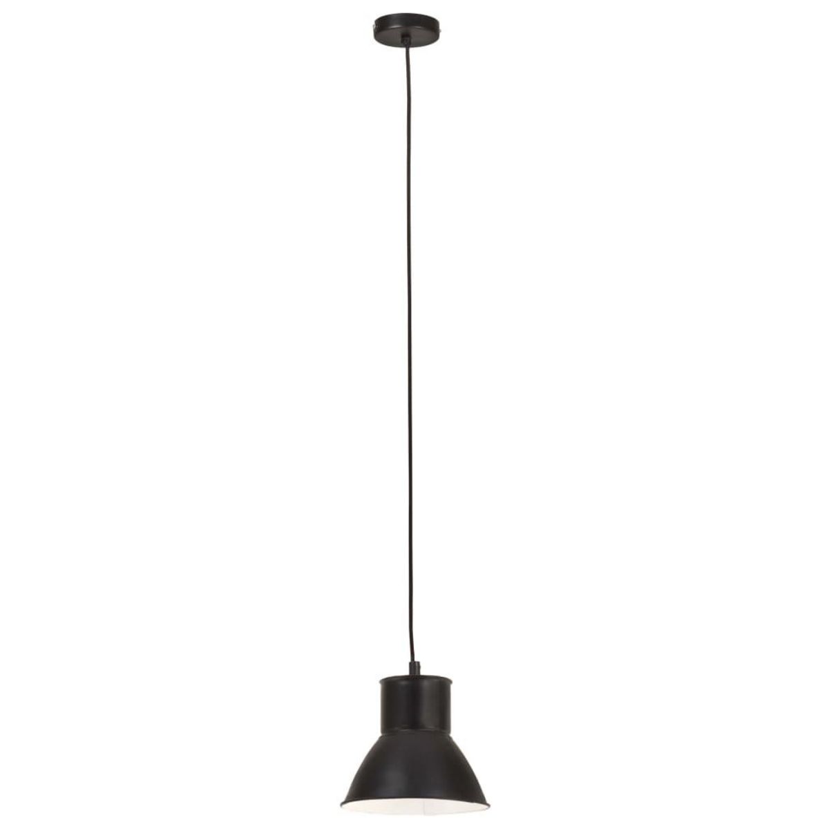 VIDAXL Lampe suspendue 25 W Noir Rond 17 cm E27