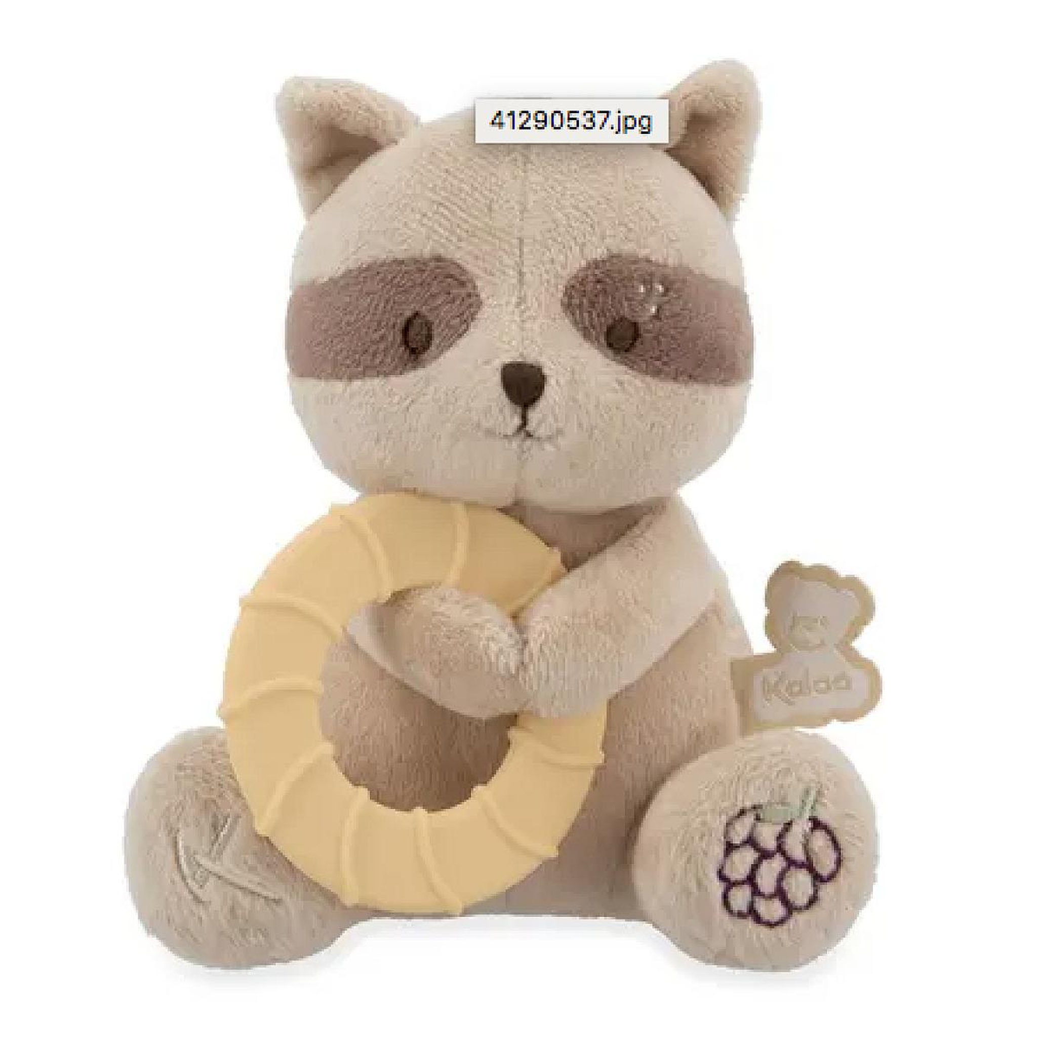 Kaloo Peluche Raton Laveur avec Anneau de Dentition Refrigerant