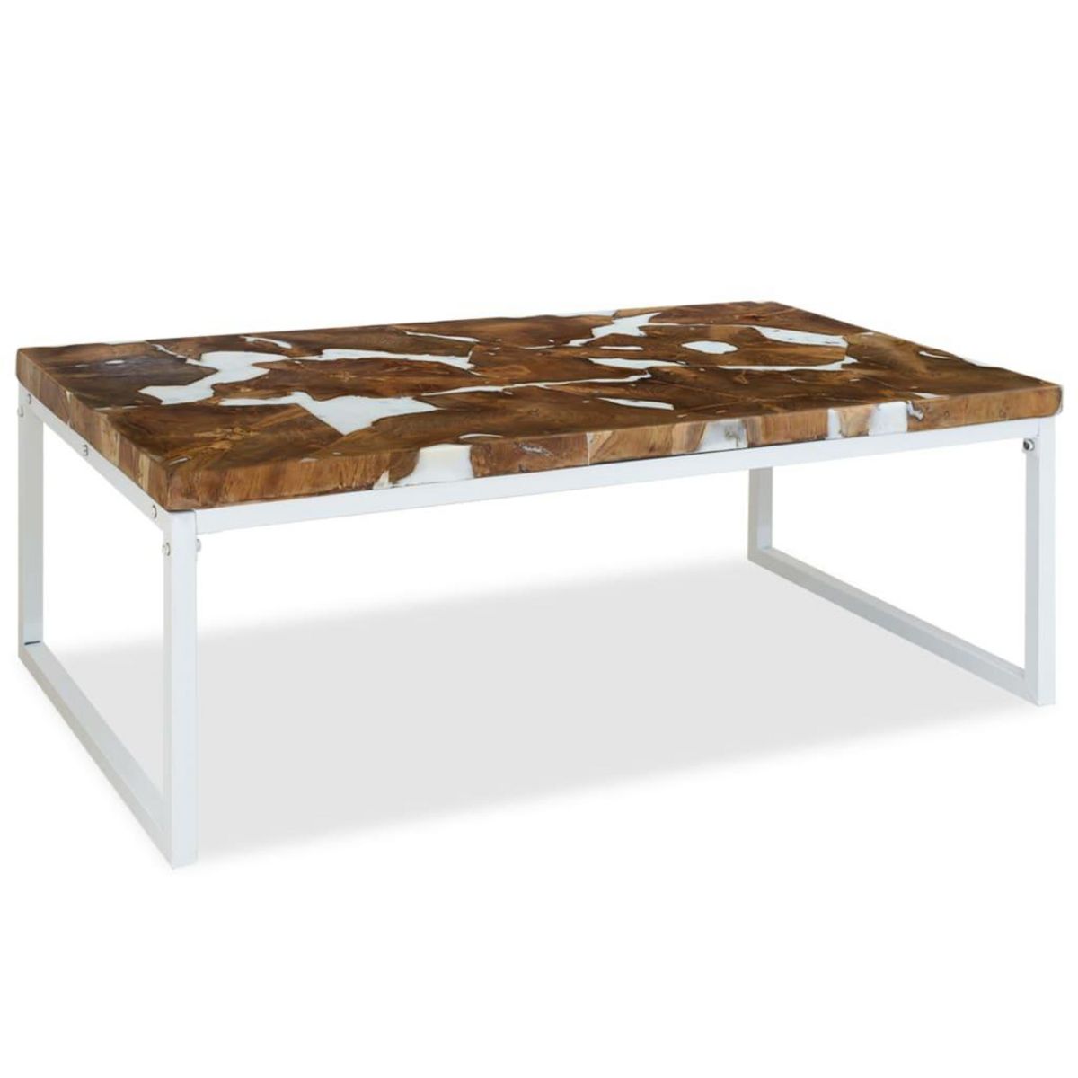 VIDAXL Table basse Teck Resine 110x60x40 cm