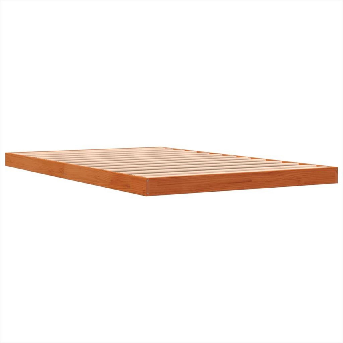 VIDAXL Cadre de lit sans matelas cire marron 120x200cm bois pin massif