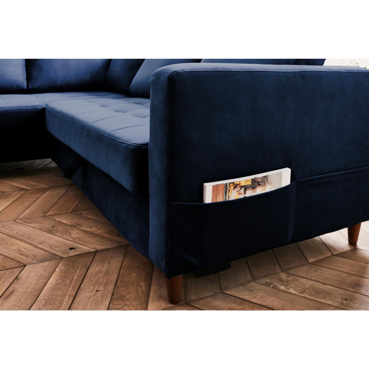 LISA DESIGN Anna - canapé d'angle gauche - 5 places - convertible - en velours