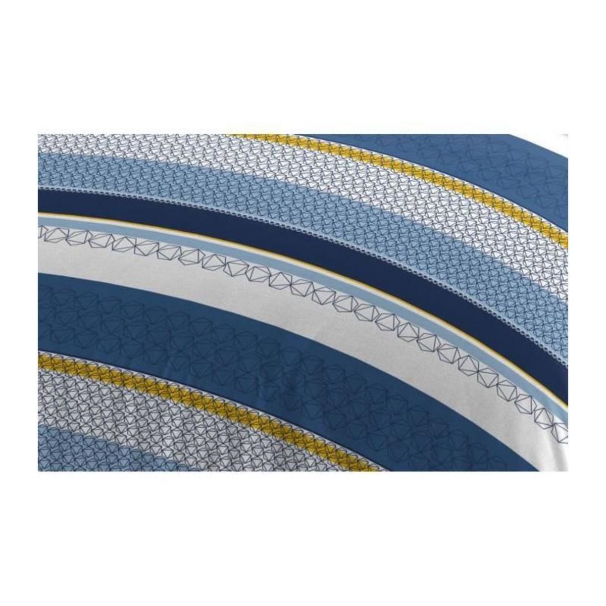 HOME LINGE PASSION Parure de couette microfibre HOME PASSION STANIS - 1 housse de couette 220 x 240 cm + 2 taies d'oreiller 63 x 63 cm - Bleu
