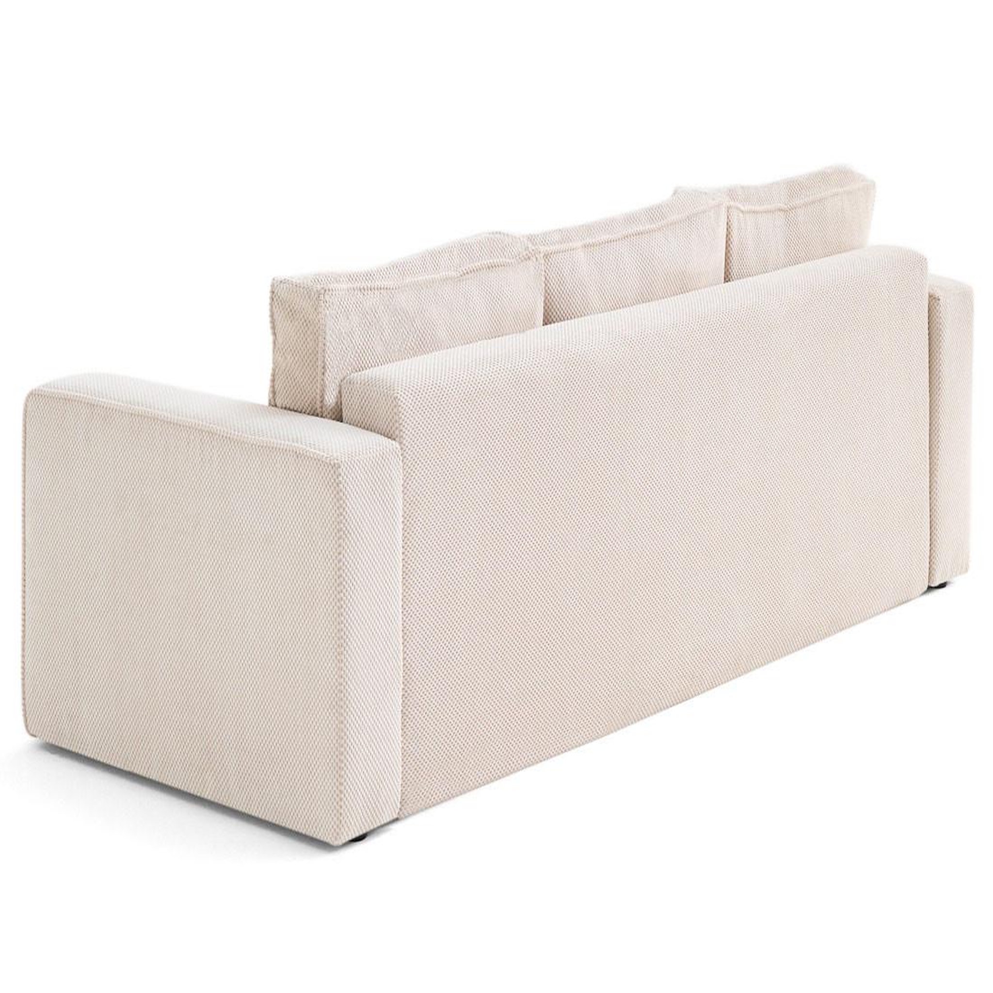 Voir la diapositive 6 : BEST MOBILIER Topaze - canapé droit 3 places convertible avec coffre en velours texturé