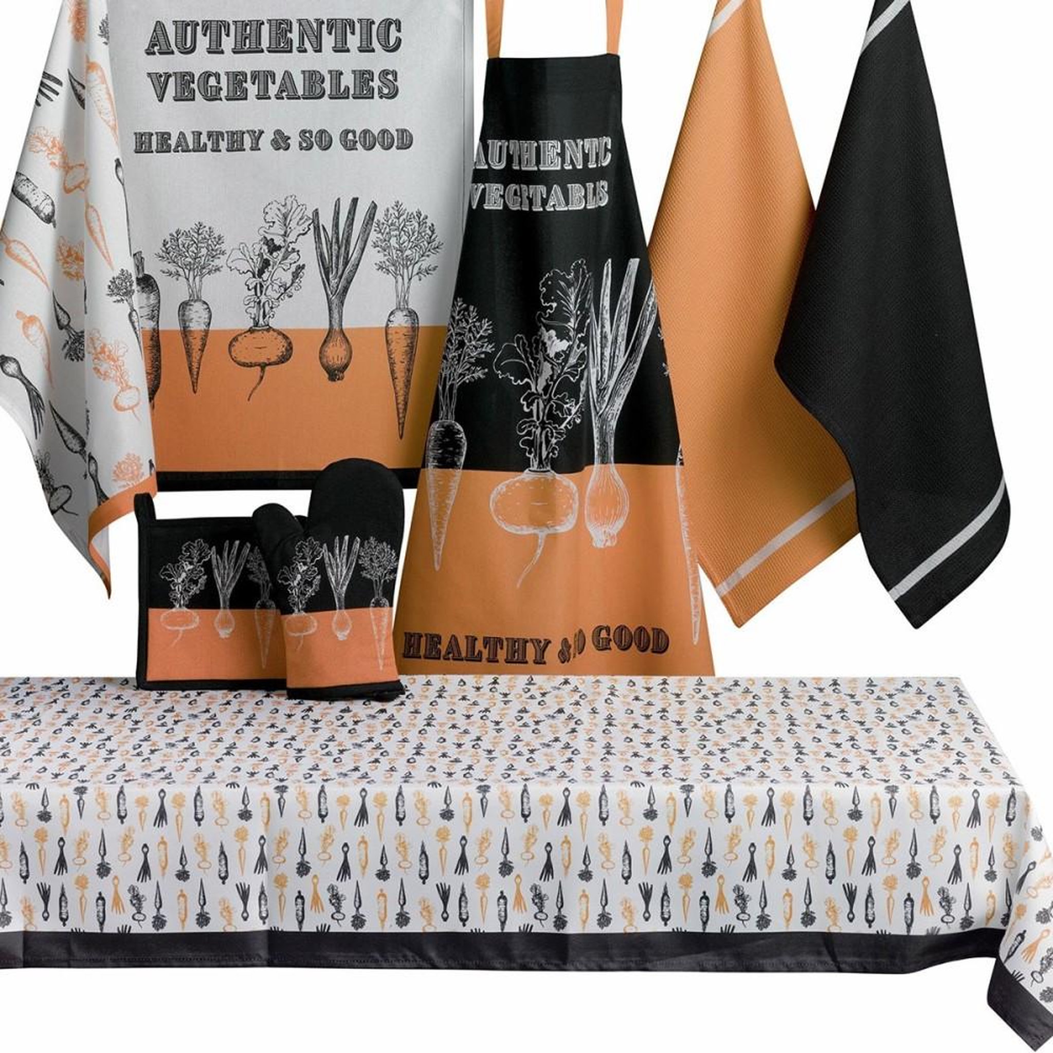 Voir la diapositive 5 : ATELIER DU COTON Tablier avec sangle ajustable 80x85 cm Healthy coton