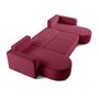 Voir la diapositive 3 : BEST MOBILIER Miro - canapé panoramique en u 7 places - convertible avec coffre - en velours texturé