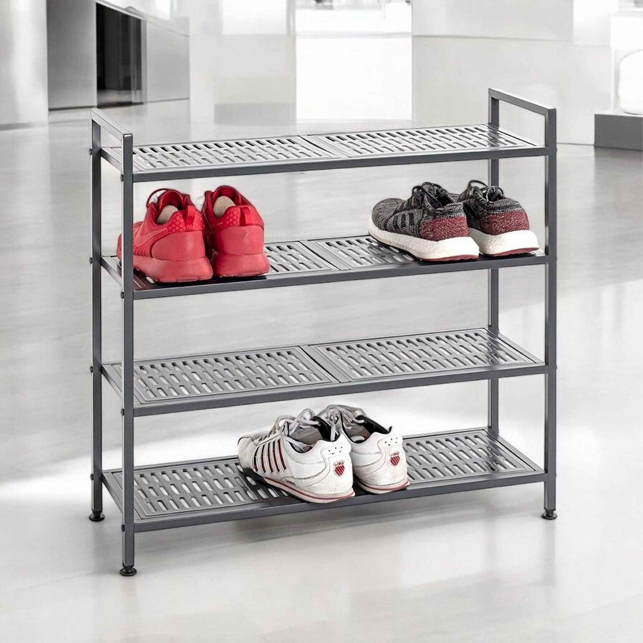 Voir la diapositive 4 : Paris Prix Étagère à chaussures 4 niveaux  arthur  73cm anthracite