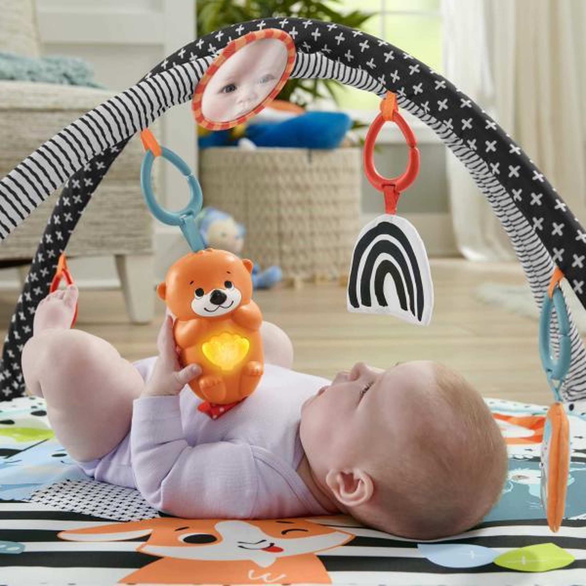 FISHER PRICE Fisher-Price - Mon Tapis d'activités 3 en 1 sensoriel - Tapis Bébé - Des la naissance HBP41