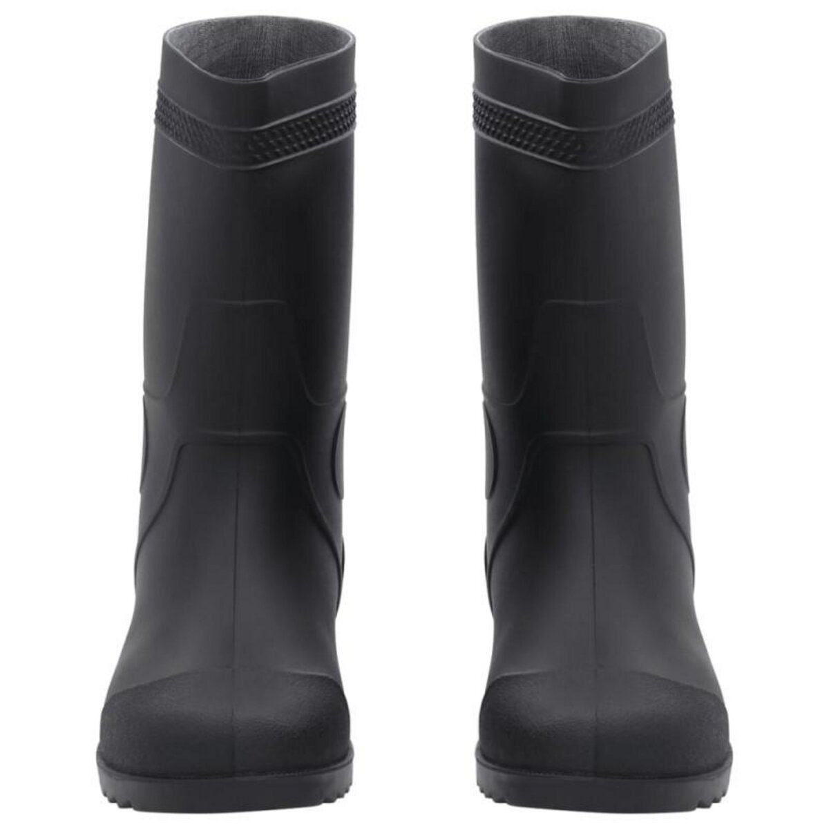 VIDAXL Bottes de pluie noir taille 43 PVC