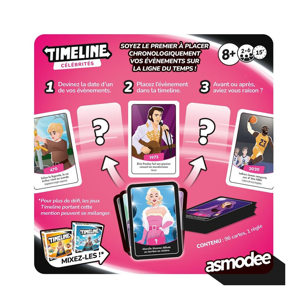 Asmodee Timeline Celebrites - Jeu de culture generale