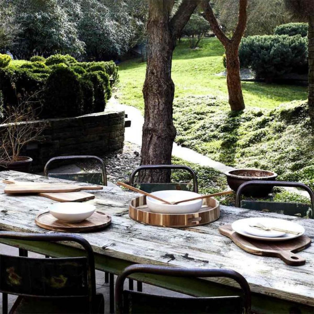 Paris Prix Plateau de Service Design  Acacia  40cm Marron