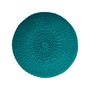 Voir la diapositive 3 : Rendez vous déco Pouf tricot rond en coton jaune moutarde D40 cm - Elisa