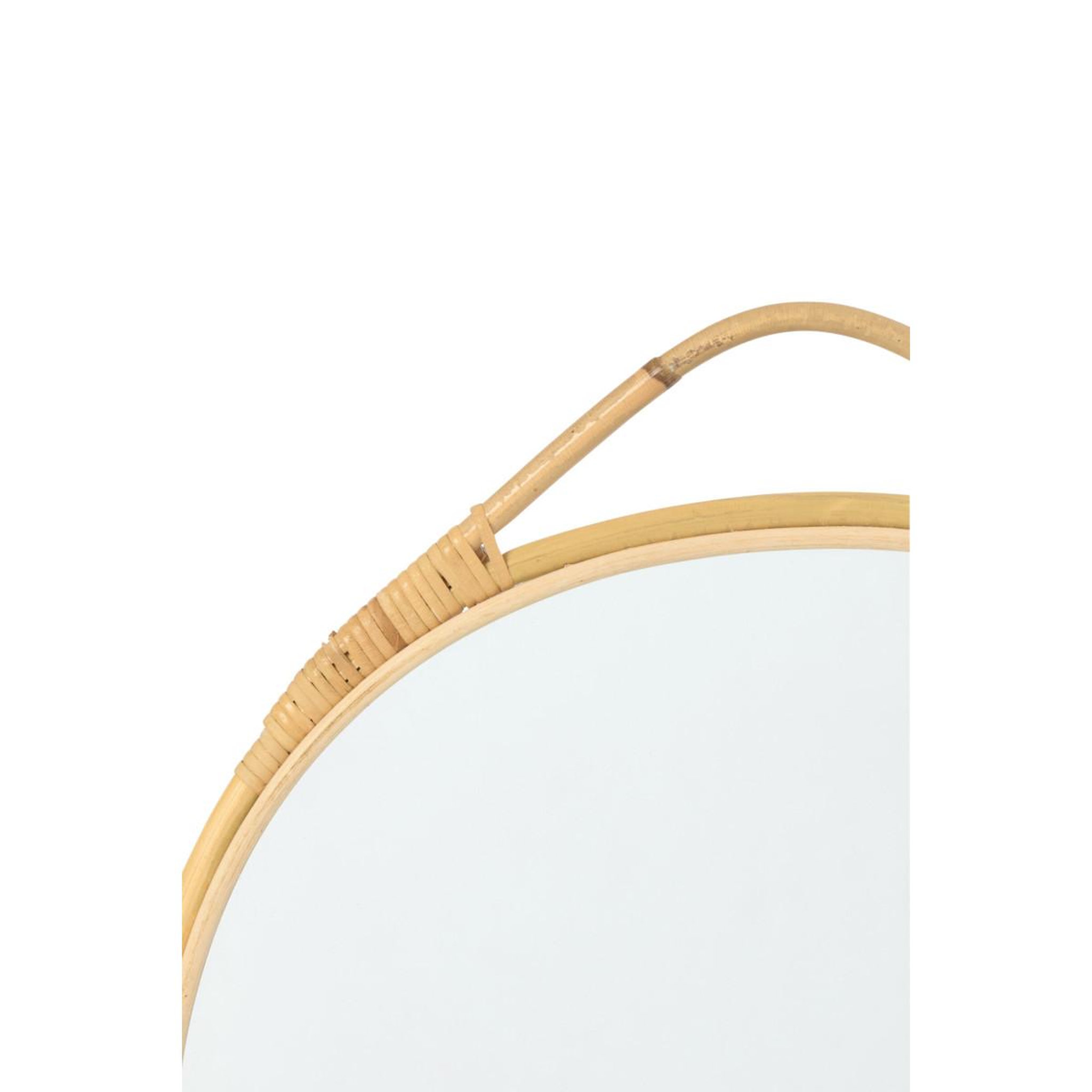 Voir la diapositive 3 : J-LINE Miroir mural en rotin  jordan  44cm naturel