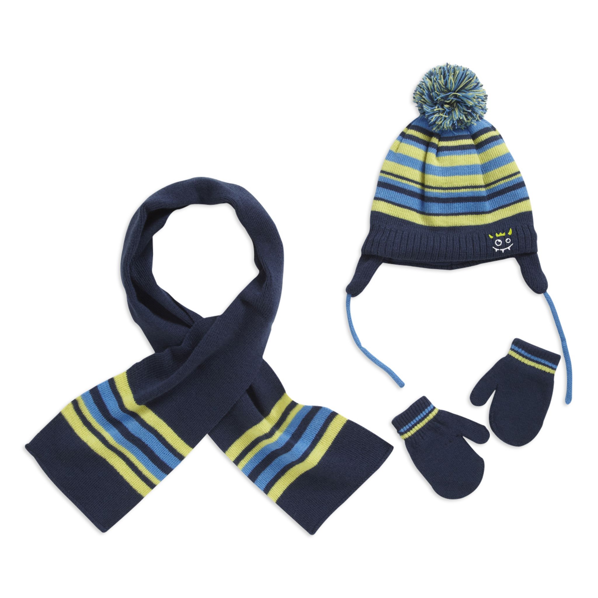 Ensemble Bonnet & Écharpe Tricoté Bébé 1-3 Ans - Hiver Doux & Mignon - Style Animal