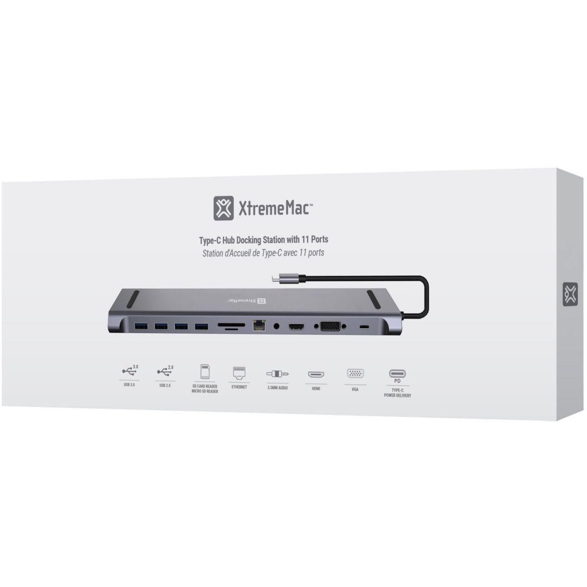 XTREMEMAC Station d'accueil USB-C 11 en 1
