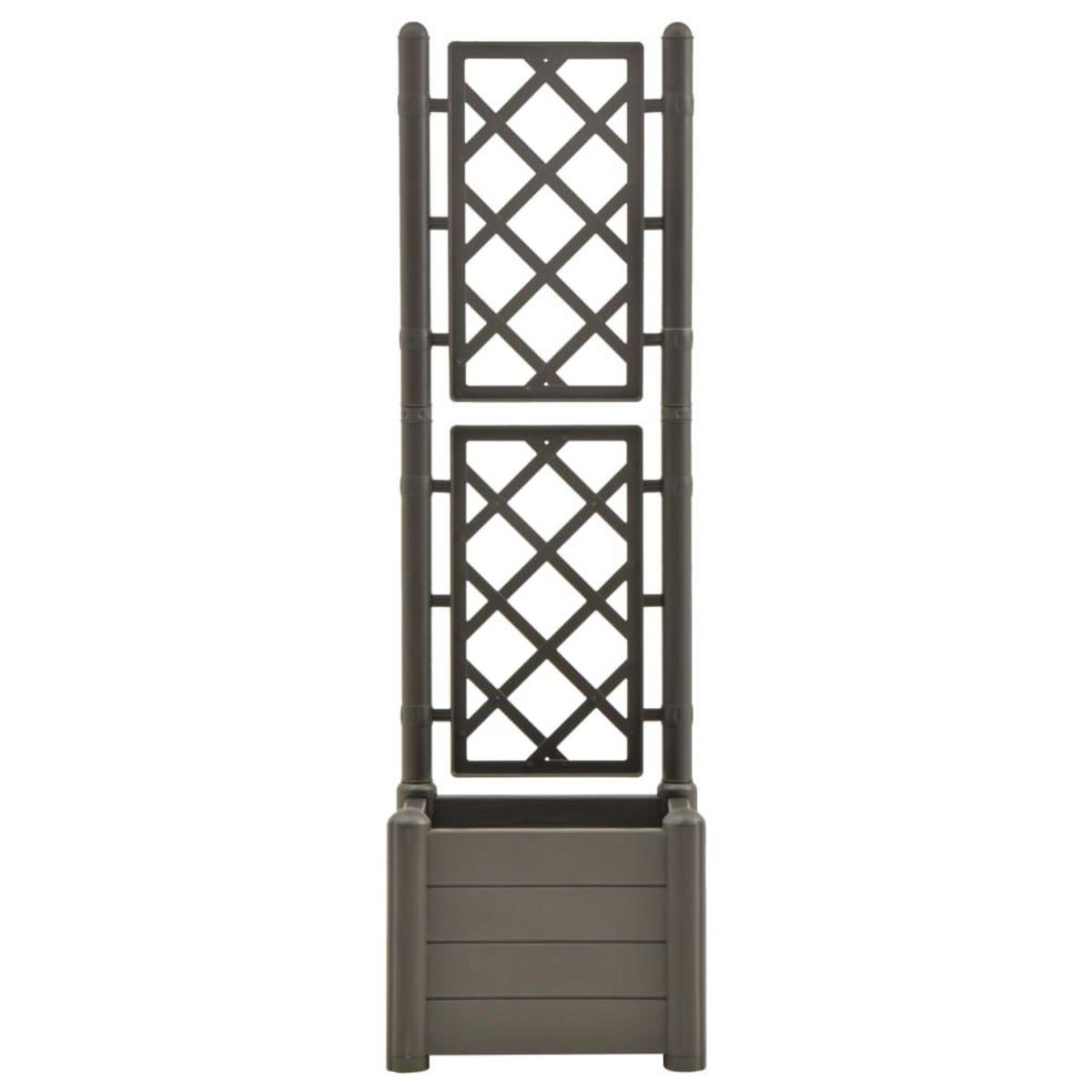 VIDAXL Jardiniere avec treillis 43x43x142 cm PP Anthracite