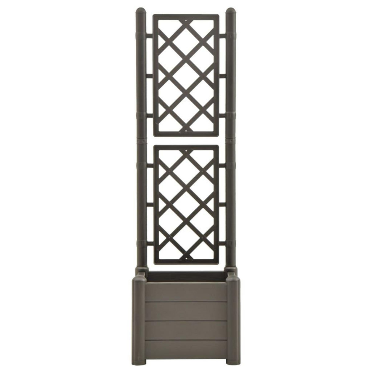 VIDAXL Jardiniere avec treillis 43x43x142 cm PP Anthracite