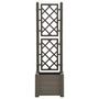 Voir la diapositive 3 : VIDAXL Jardiniere avec treillis 43x43x142 cm PP Anthracite