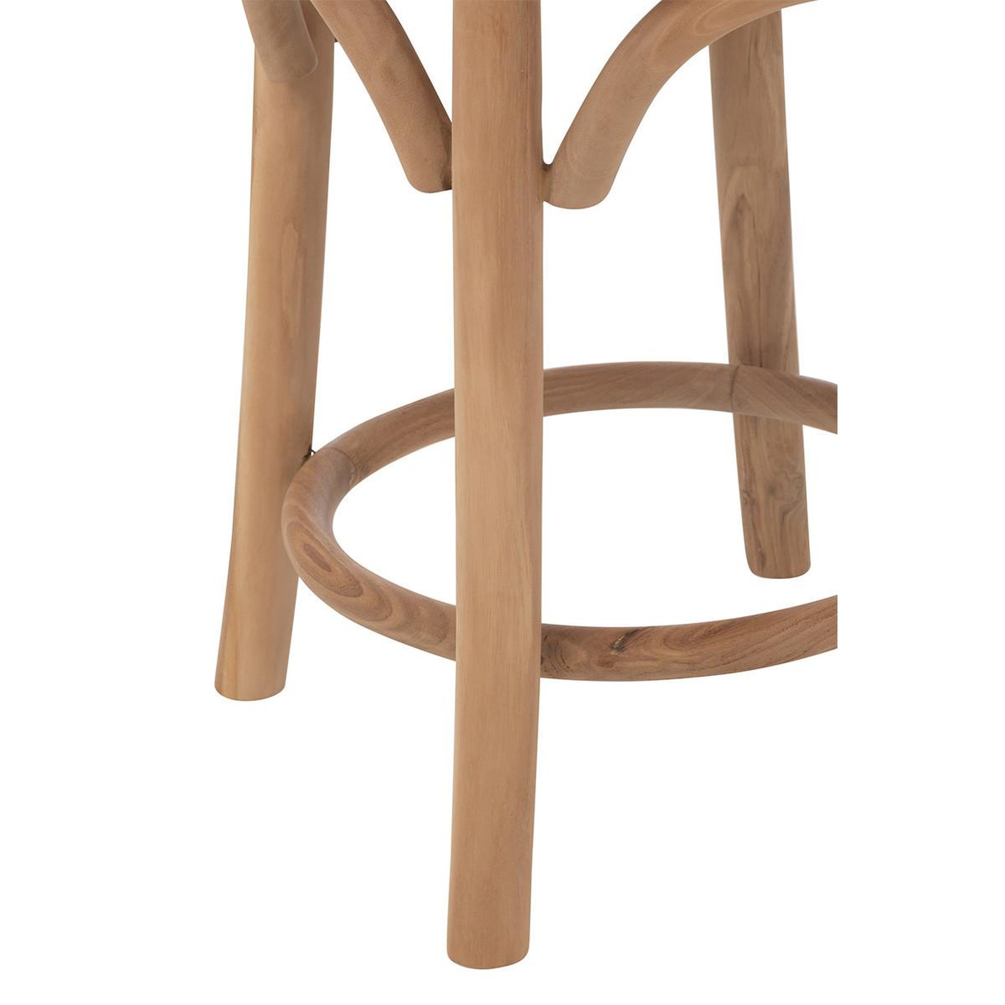 Voir la diapositive 4 : J-LINE Tabouret en teck  ali  50cm naturel