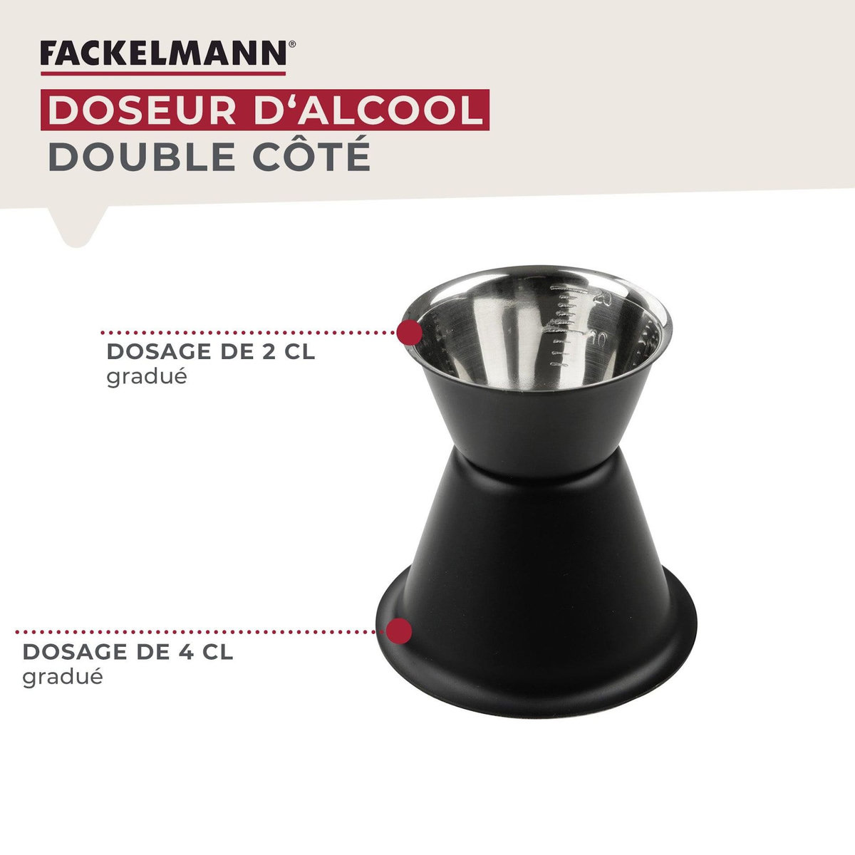 Fackelmann Doseur à cocktail 2 et 4 cl Fackelmann Spectre