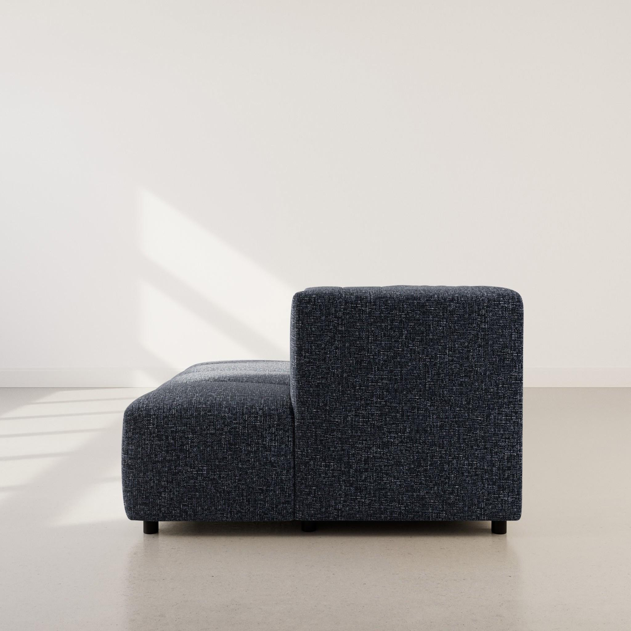 Voir la diapositive 6 : LISA DESIGN Curtis - canapé d'angle droit 4 places avec accoudoir en tissu texturé