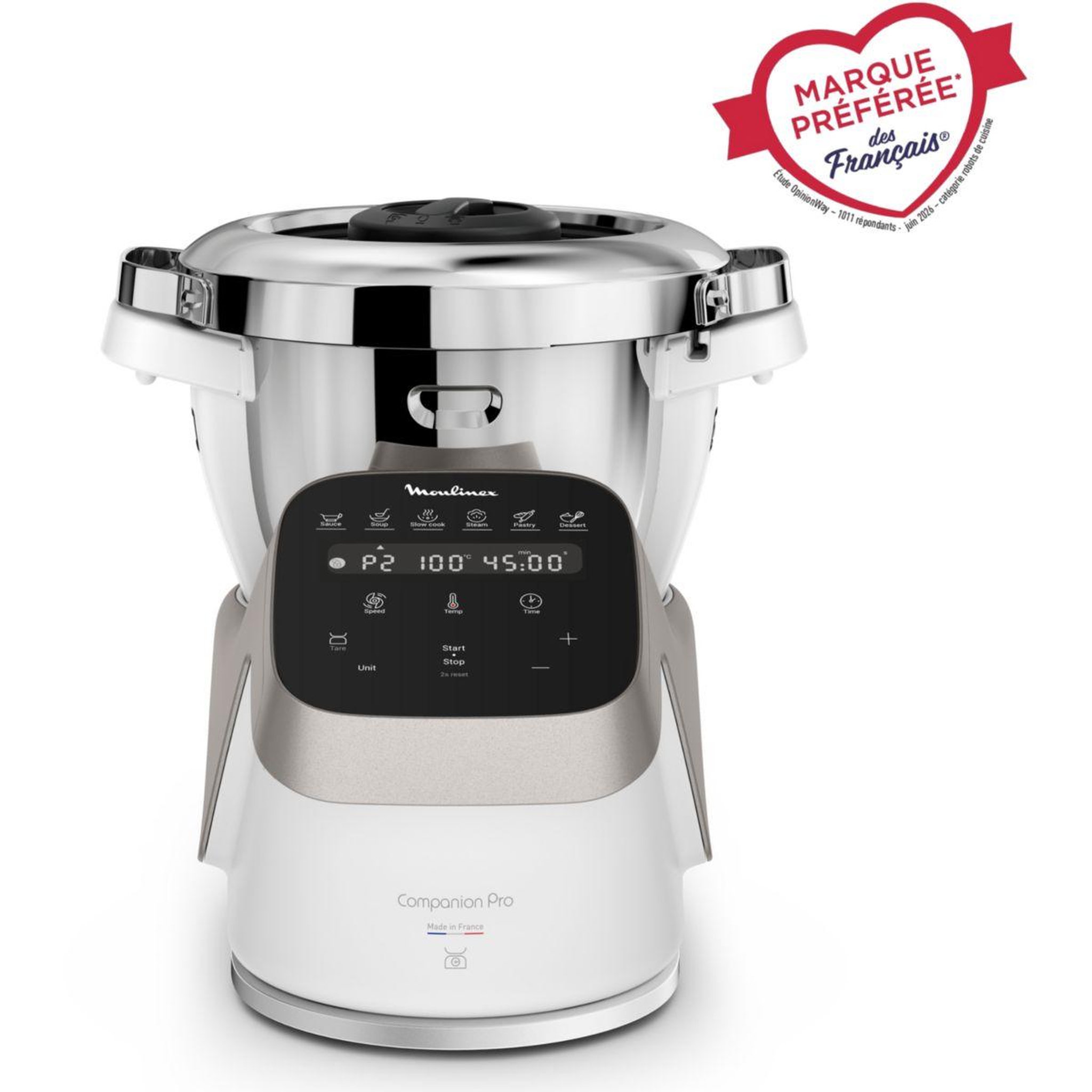 Voir la diapositive 2 : MOULINEX Robot cuiseur companion pro + cuiseur vapeur yy5286fg
