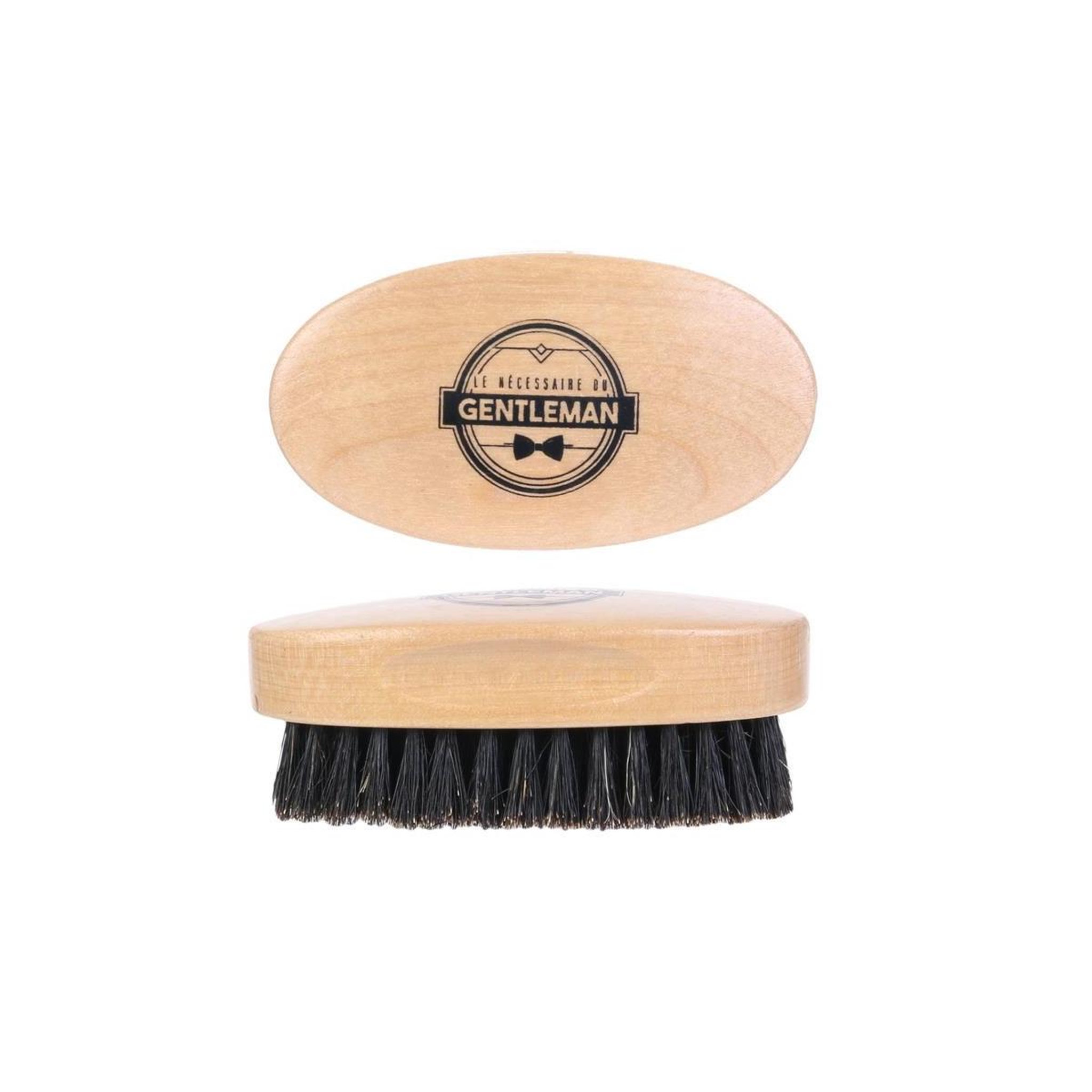 Voir la diapositive 2 : Cosmetic Club Brosse à barbe en bois  gentleman  9cm beige